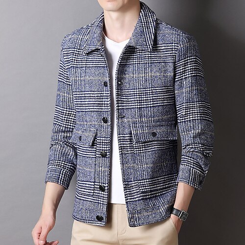 Homens Blusão Rua Diário Primavera Outono Curto Casaco Normal Térmico / Quente Respirável Casual Casaco Manga Longa Côr Sólida Xadrez Bolsos Azul Cinzento
Homens Blusão Rua Diário Primavera Outono Curto Casaco Normal Térmico / Quente Respirável Casual Casaco Manga Longa Côr Sólida Xadrez Bolsos Azul Cinzento