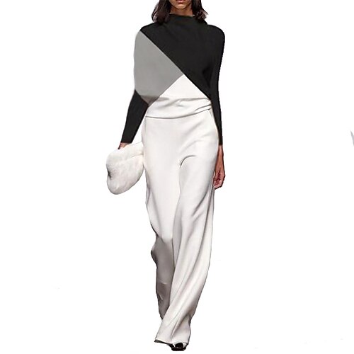 Per donna Tuta Color Block Girocollo Streetwear Strada Standard Manica lunga Bianco S M L Autunno
Per donna Tuta Color Block Girocollo Streetwear Strada Standard Manica lunga Bianco S M L Autunno