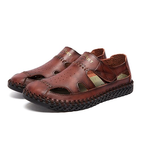 Men's Sandals Casual Classic Daily Office Career PU Black Gold Brown Spring Summer
Men's Sandals Casual Classic Daily Office Career PU Black Gold Brown Spring Summer