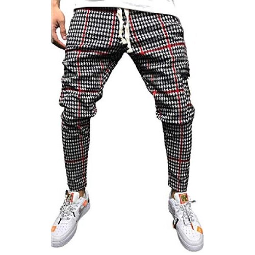 Herre Jogger Casual bukser Plaid bukser med snoretræk Lomme Snørelukning Elastisk talje Ternet Gitter / Plaid Komfort Daglig Gade Afslappet Løstsiddende Gul Rød
Herre Jogger Casual bukser Plaid bukser med snoretræk Lomme Snørelukning Elastisk talje Ternet Gitter / Plaid Komfort Daglig Gade Afslappet Løstsiddende Gul Rød