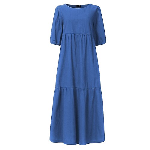 Per donna Plus Size Abito da festa Tinta unica Girocollo Mezza manica Autunno Primavera Informale Boho Vestito maxi Giornaliero Da mare Vestito / Cotone
Per donna Plus Size Abito da festa Tinta unica Girocollo Mezza manica Autunno Primavera Informale Boho Vestito maxi Giornaliero Da mare Vestito / Cotone