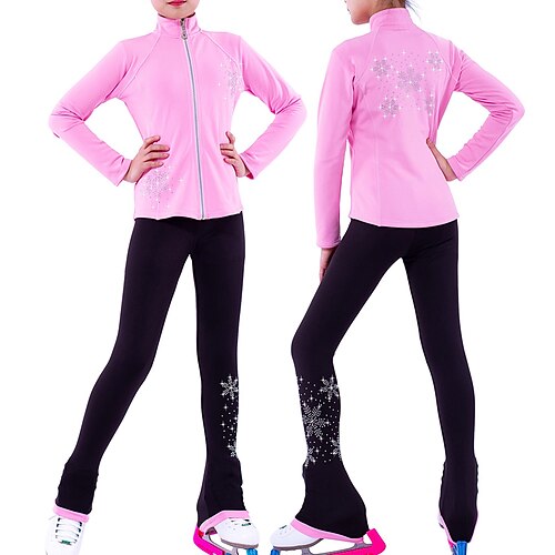 Figure Skating Jacket with Pants Girls' Ice Skating Jacket Pants / Trousers Green Pink Fleece Spandex High Elasticity Training Practise Competition Skating Wear Thermal Warm Handmade Crystal / Winter
Figure Skating Jacket with Pants Girls' Ice Skating Jacket Pants / Trousers Green Pink Fleece Spandex High Elasticity Training Practise Competition Skating Wear Thermal Warm Handmade Crystal / Winter