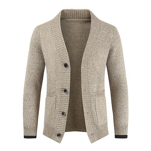 Men's Sweater Cardigan Knit Knitted Solid Color V Neck Stylish Outdoor Home Clothing Apparel Winter Fall Khaki Dark Gray M L XL
Men's Sweater Cardigan Knit Knitted Solid Color V Neck Stylish Outdoor Home Clothing Apparel Winter Fall Khaki Dark Gray M L XL