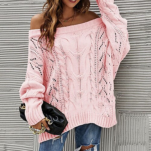 Per donna Maglione Cavi Uncinetto Maglia Tunica Lavorato a maglia Tinta unica Senza spalline Essenziale Moda Esterno Interni Inverno Autunno Rosa Cachi S M L / Manica lunga / Felpa / Informale
Per donna Maglione Cavi Uncinetto Maglia Tunica Lavorato a maglia Tinta unica Senza spalline Essenziale Moda Esterno Interni Inverno Autunno Rosa Cachi S M L / Manica lunga / Felpa / Informale