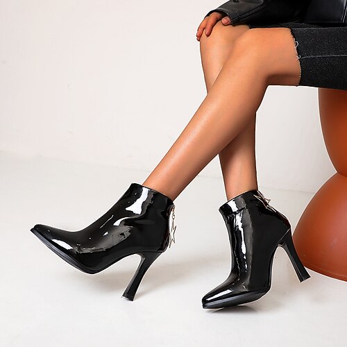 Women's Boots Work Daily Heel Boots Booties Ankle Boots Chunky Heel Round Toe PU Zipper Solid Colored Black Gold Rosy Pink
Women's Boots Work Daily Heel Boots Booties Ankle Boots Chunky Heel Round Toe PU Zipper Solid Colored Black Gold Rosy Pink