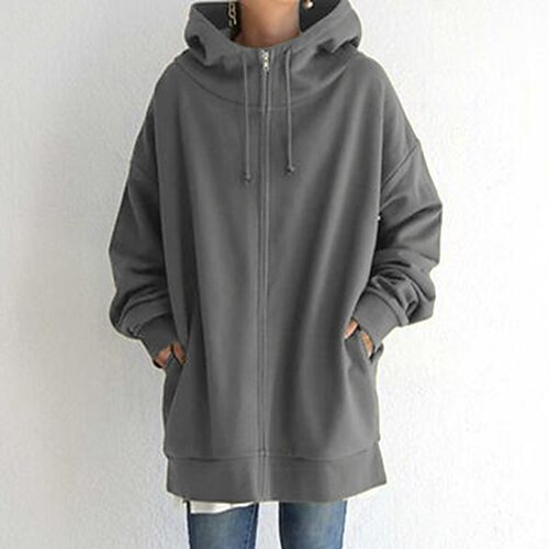 Sweat à capuche Sweat-shirt Sweat à capuche zippé Femme Vêtement de rue Longue Zippé Poche Noir Gris Vert Véronèse Couleur unie Ample Casual Capuche Manches Longues S M L XL XXL
Sweat à capuche Sweat-shirt Sweat à capuche zippé Femme Vêtement de rue Longue Zippé Poche Noir Gris Vert Véronèse Couleur unie Ample Casual Capuche Manches Longues S M L XL XXL
