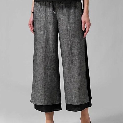 Women's Plus Size Flare Split Color Block Casual Chino Casual Daily Natural Ankle-Length Fall Winter White Black Blue L XL XXL 3XL 4XL
Women's Plus Size Flare Split Color Block Casual Chino Casual Daily Natural Ankle-Length Fall Winter White Black Blue L XL XXL 3XL 4XL