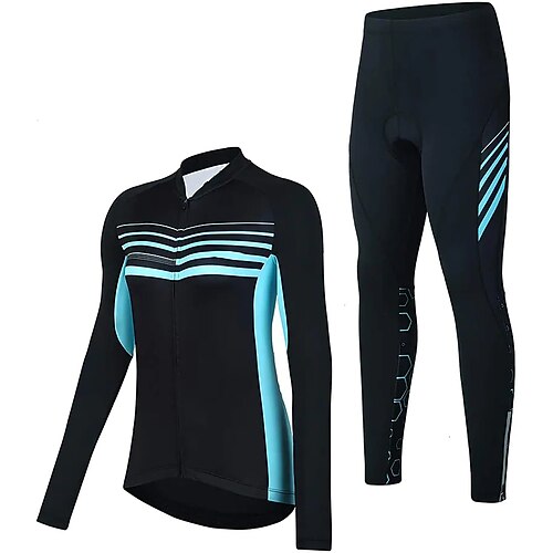21Grams Women's Cycling Jersey with Tights Long Sleeve Mountain Bike MTB Road Bike Cycling Black Stripes Bike Clothing Suit 3D Pad Breathable Quick Dry Moisture Wicking Back Pocket Polyester Spandex
21Grams Women's Cycling Jersey with Tights Long Sleeve Mountain Bike MTB Road Bike Cycling Black Stripes Bike Clothing Suit 3D Pad Breathable Quick Dry Moisture Wicking Back Pocket Polyester Spandex