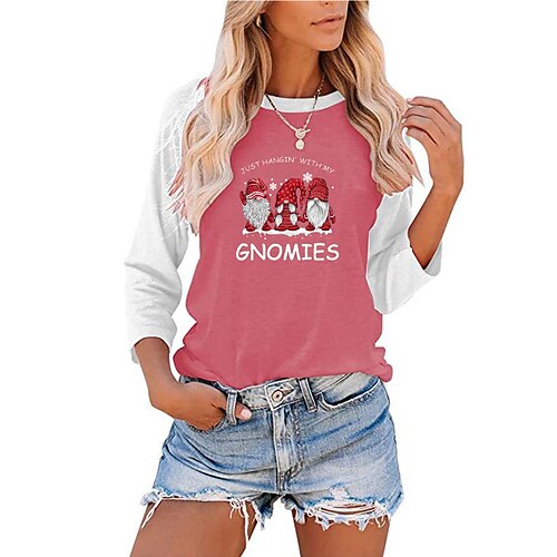 Women's T shirt Tee Green Pink Gray Graphic Color Block Print Long Sleeve Gift Weekend Basic Round Neck Regular Painting S
Women's T shirt Tee Green Pink Gray Graphic Color Block Print Long Sleeve Gift Weekend Basic Round Neck Regular Painting S