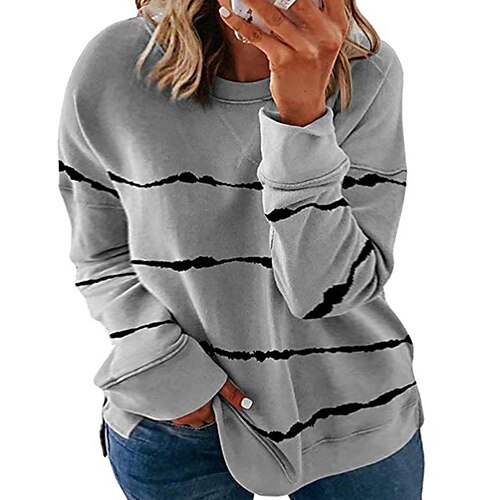 Women's Plus Size Tops Blouse Pullover Sweatshirt Striped Ruched Long Sleeve Crew Neck Basic Casual Daily Going out Cotton Winter Fall Green Black
Women's Plus Size Tops Blouse Pullover Sweatshirt Striped Ruched Long Sleeve Crew Neck Basic Casual Daily Going out Cotton Winter Fall Green Black