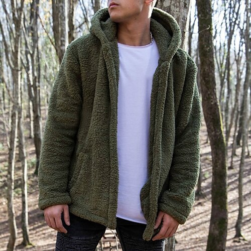 Herre Vinterjakke Vinterfrakk Sherpa jakke Fleece-jakke Polarfleece Hold Varm Lettvekt Gate Daglig Åpen Forside Hettegenser Gatemote Fritid Jakke Yttertøy Helfarge Lomme Svart Navyblå Militærgrønn
Herre Vinterjakke Vinterfrakk Sherpa jakke Fleece-jakke Polarfleece Hold Varm Lettvekt Gate Daglig Åpen Forside Hettegenser Gatemote Fritid Jakke Yttertøy Helfarge Lomme Svart Navyblå Militærgrønn
