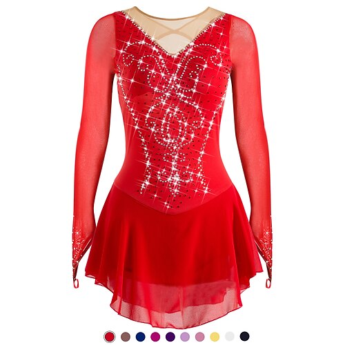 Vestito da pattinaggio artistico Per donna Da ragazza Pattinaggio sul ghiaccio Vestiti Bianco Nero Rosso Scollatura posteriore Retato Elastene Elevata elasticità Addestramento Competizione Vestiti da
Vestito da pattinaggio artistico Per donna Da ragazza Pattinaggio sul ghiaccio Vestiti Bianco Nero Rosso Scollatura posteriore Retato Elastene Elevata elasticità Addestramento Competizione Vestiti da
