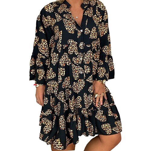 Women's Plus Size Shirt Dress Floral V Neck Print Long Sleeve Fall Spring Casual Short Mini Dress Causal Daily Dress
Women's Plus Size Shirt Dress Floral V Neck Print Long Sleeve Fall Spring Casual Short Mini Dress Causal Daily Dress