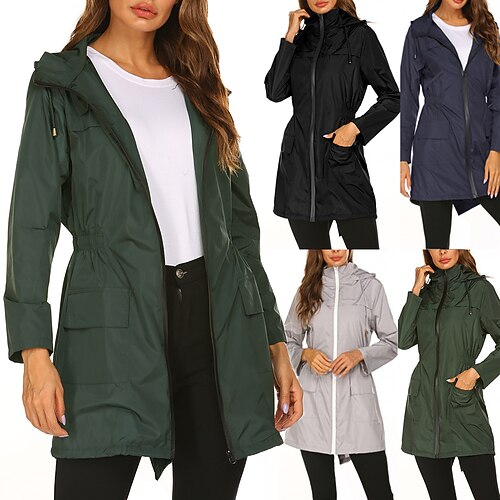 Women's Rain Jacket Hiking Raincoat Waterproof Hoodie Jacket Outdoor Sun Protection Windproof Quick Dry Hooded Windbreaker Long Coat Parka Outerwear Top Fishing Climbing Camping Hunting
Women's Rain Jacket Hiking Raincoat Waterproof Hoodie Jacket Outdoor Sun Protection Windproof Quick Dry Hooded Windbreaker Long Coat Parka Outerwear Top Fishing Climbing Camping Hunting