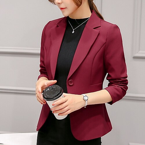 Per donna Giacca Tinta unita Classico Semplici Manica lunga Cappotto Autunno Primavera Addestramento Monopetto - 1 bottone Standard Giacca Nero / Giornaliero
Per donna Giacca Tinta unita Classico Semplici Manica lunga Cappotto Autunno Primavera Addestramento Monopetto - 1 bottone Standard Giacca Nero / Giornaliero