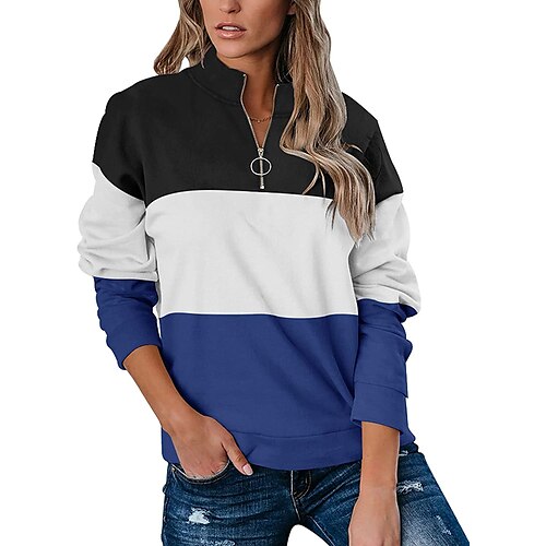 Women's Sweatshirt Pullover Color Block Quarter Zip Daily Sports 3D Print Active Streetwear Hoodies Sweatshirts Green Black Blue
Women's Sweatshirt Pullover Color Block Quarter Zip Daily Sports 3D Print Active Streetwear Hoodies Sweatshirts Green Black Blue