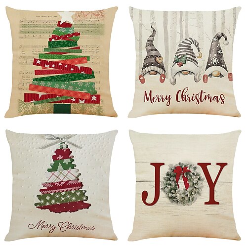 Christmas Party Double Side Throw Pillow Cover 4PC Soft Decorative Square Cushion Pillowcase for Bedroom Livingroom Superior Quality Machine Washable for Sofa Couch Bed Chair
Christmas Party Double Side Throw Pillow Cover 4PC Soft Decorative Square Cushion Pillowcase for Bedroom Livingroom Superior Quality Machine Washable for Sofa Couch Bed Chair