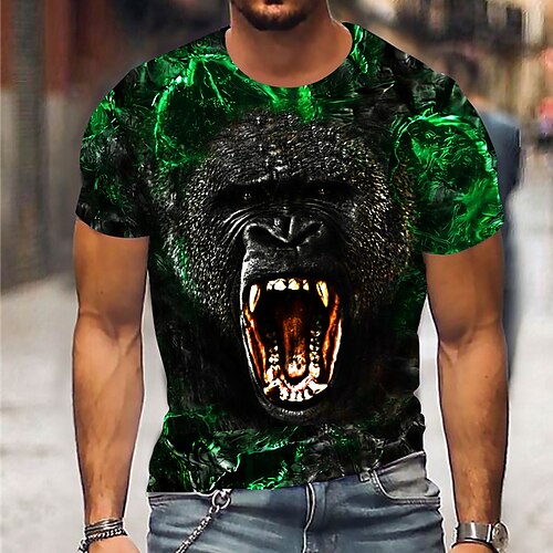 Hombre Camiseta Animal Orangután Escote Redondo Verde Trébol Impresión 3D Exterior Calle Manga Corta Estampado Ropa Deportes Moda Ropa deportiva Casual / Verano
Hombre Camiseta Animal Orangután Escote Redondo Verde Trébol Impresión 3D Exterior Calle Manga Corta Estampado Ropa Deportes Moda Ropa deportiva Casual / Verano