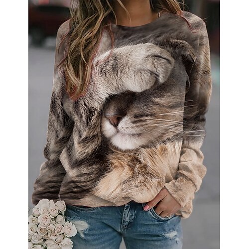 Women's Sweatshirt Pullover Cat 3D Brown Print Casual Sports 3D Print Active Streetwear Hoodies Sweatshirts Royal Blue Brown Coffee / Animal
Women's Sweatshirt Pullover Cat 3D Brown Print Casual Sports 3D Print Active Streetwear Hoodies Sweatshirts Royal Blue Brown Coffee / Animal