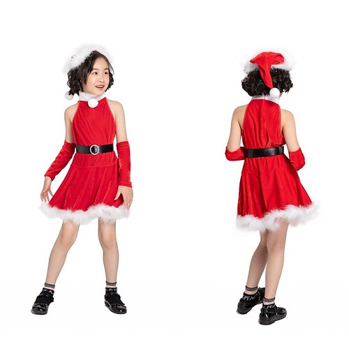Santa Suit Santa Claus Cosplay Costume Outfits Christmas Dress Vacation Dress Girls' Special Christmas Christmas Carnival Masquerade Kid's Christmas Velvet Dress Gloves Belt Hat
Santa Suit Santa Claus Cosplay Costume Outfits Christmas Dress Vacation Dress Girls' Special Christmas Christmas Carnival Masquerade Kid's Christmas Velvet Dress Gloves Belt Hat
