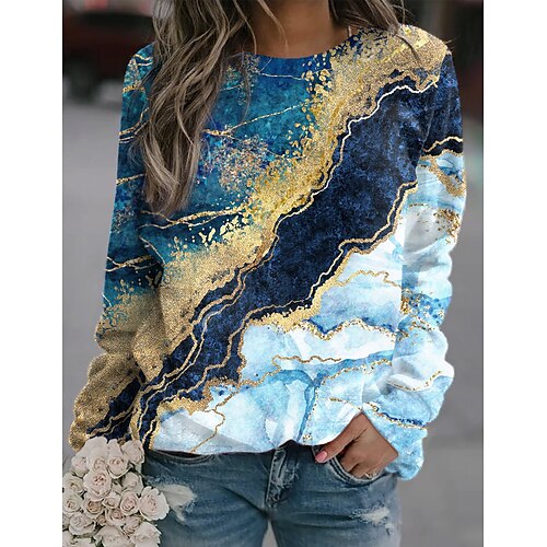 Women's Sweatshirt Pullover Active Streetwear Print Blue Graphic Prints Casual Round Neck Long Sleeve S M L XL XXL / 3D Print
Women's Sweatshirt Pullover Active Streetwear Print Blue Graphic Prints Casual Round Neck Long Sleeve S M L XL XXL / 3D Print
