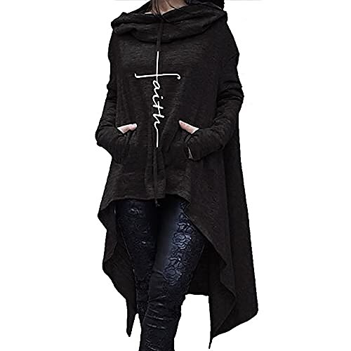 women's faith hoodie sweatshirt irregular hem midi long hooded pullover casual loose sweater tracksuit black
women's faith hoodie sweatshirt irregular hem midi long hooded pullover casual loose sweater tracksuit black