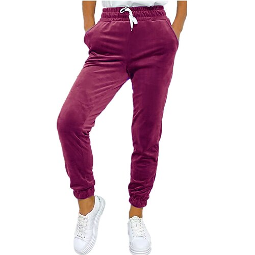 Women's Sweatpants Joggers Pants Trousers Flannel Blue Purple Army Green Mid Waist Casual / Sporty Athleisure Casual Weekend Side Pockets Micro-elastic Ankle-Length Comfort Plain S M L XL XXL
Women's Sweatpants Joggers Pants Trousers Flannel Blue Purple Army Green Mid Waist Casual / Sporty Athleisure Casual Weekend Side Pockets Micro-elastic Ankle-Length Comfort Plain S M L XL XXL