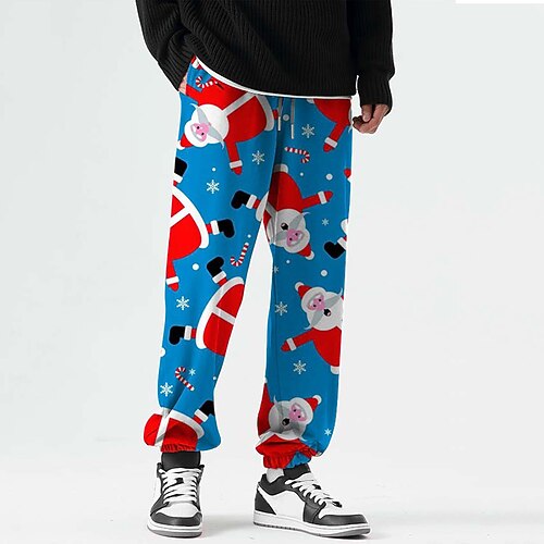 Men's Christmas Pants Sweatpants Pants Trousers Trousers 3D Print Elastic Drawstring Design Graphic Santa Claus Outdoor Sports Full Length Christmas Casual Daily Sports Fashion Blue Micro-elastic
Men's Christmas Pants Sweatpants Pants Trousers Trousers 3D Print Elastic Drawstring Design Graphic Santa Claus Outdoor Sports Full Length Christmas Casual Daily Sports Fashion Blue Micro-elastic