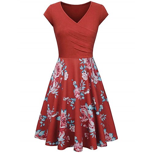 Women's Plus Size Party Dress Floral V Neck Print Long Sleeve Spring Summer Work Casual Prom Dress Knee Length Dress Causal Daily Dress
Women's Plus Size Party Dress Floral V Neck Print Long Sleeve Spring Summer Work Casual Prom Dress Knee Length Dress Causal Daily Dress