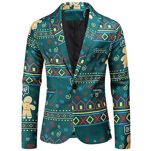 Men's Christmas Ugly Blazer Regular Standard Fit Pattern Single Breasted One-button Green 2022
Men's Christmas Ugly Blazer Regular Standard Fit Pattern Single Breasted One-button Green 2022