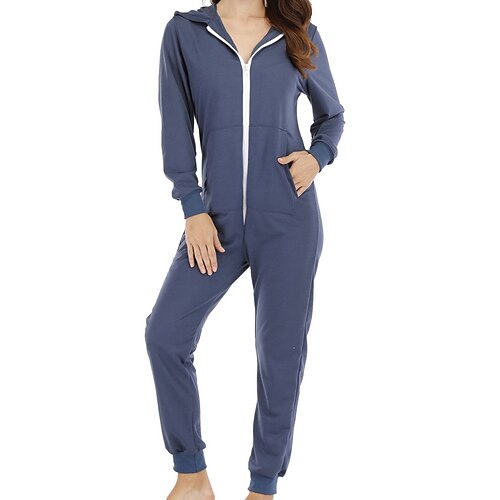 Dame Pyjamas Heldragter Jumpsuits Nighty 1 stk Ren farve Fest Komfort Sød Stil Hjem Gade Seng Polyester Gave Hætte Langærmet Basale Lomme Efterår Vinter Grøn Hvid / Lynlås
Dame Pyjamas Heldragter Jumpsuits Nighty 1 stk Ren farve Fest Komfort Sød Stil Hjem Gade Seng Polyester Gave Hætte Langærmet Basale Lomme Efterår Vinter Grøn Hvid / Lynlås