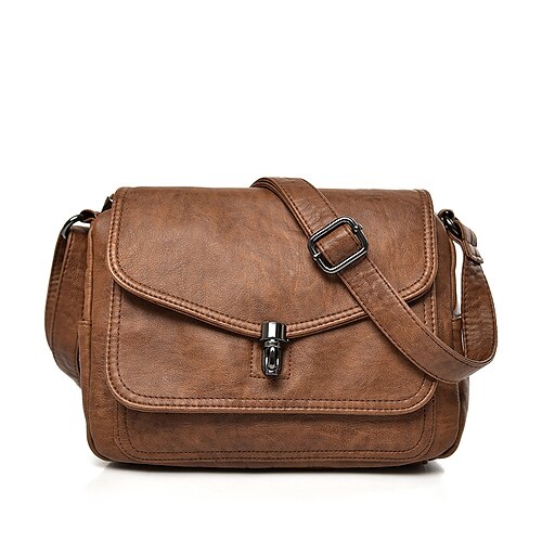 Women's Retro Leather Bag Satchel Crossbody Bag PU Leather Buttons Plain Solid Color Vintage Daily Outdoor Blue Black Gray Purple
Women's Retro Leather Bag Satchel Crossbody Bag PU Leather Buttons Plain Solid Color Vintage Daily Outdoor Blue Black Gray Purple