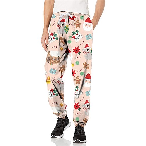 Men's Christmas Pants Sweatpants Pants Trousers Trousers 3D Print Elastic Drawstring Design Graphic Santa Claus Outdoor Sports Full Length Christmas Casual Daily Sports Fashion Pink Micro-elastic
Men's Christmas Pants Sweatpants Pants Trousers Trousers 3D Print Elastic Drawstring Design Graphic Santa Claus Outdoor Sports Full Length Christmas Casual Daily Sports Fashion Pink Micro-elastic