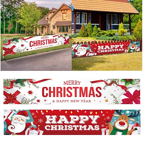 Merry Christmas Banner, Outdoor Christmas Banner Decorations, Xmas Outdoor & Indoor Hanging Decor, Christmas Holidays Party Decor Supplies 30050cm (10ft18.9 Inch)
Merry Christmas Banner, Outdoor Christmas Banner Decorations, Xmas Outdoor & Indoor Hanging Decor, Christmas Holidays Party Decor Supplies 30050cm (10ft18.9 Inch)