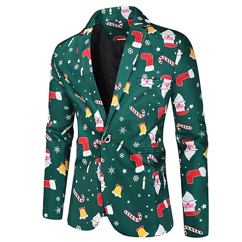 Men's Christmas Ugly Blazer Regular Standard Fit Pattern Single Breasted One-button ArmyGreen 2022
Men's Christmas Ugly Blazer Regular Standard Fit Pattern Single Breasted One-button ArmyGreen 2022
