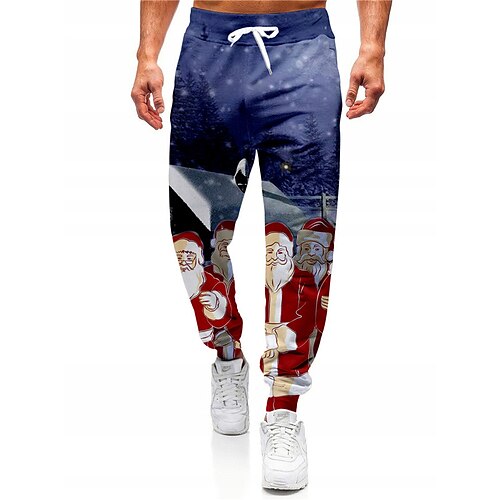 Men's Christmas Pants Sweatpants Joggers Pants Trousers Trousers Drawstring Elastic Waist Graphic Santa Claus Outdoor Sports Full Length Christmas Casual Daily Designer Casual / Sporty Blue
Men's Christmas Pants Sweatpants Joggers Pants Trousers Trousers Drawstring Elastic Waist Graphic Santa Claus Outdoor Sports Full Length Christmas Casual Daily Designer Casual / Sporty Blue
