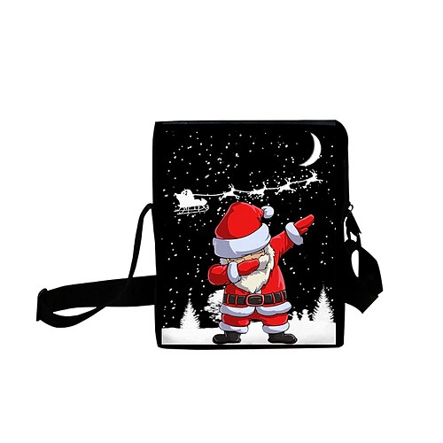 Unisex Bags Oxford Cloth Crossbody Bag Zipper Daily Outdoor 3D Print Christmas Black
Unisex Bags Oxford Cloth Crossbody Bag Zipper Daily Outdoor 3D Print Christmas Black
