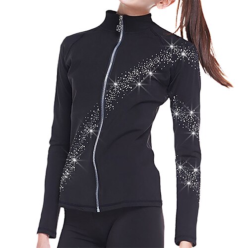 Figure Skating Fleece Jacket Women's Girls' Ice Skating Jacket Black Fuchsia Sky Blue Fleece Spandex High Elasticity Training Practice Professional Skating Wear Thermal Warm Handmade Crystal / Winter
Figure Skating Fleece Jacket Women's Girls' Ice Skating Jacket Black Fuchsia Sky Blue Fleece Spandex High Elasticity Training Practice Professional Skating Wear Thermal Warm Handmade Crystal / Winter