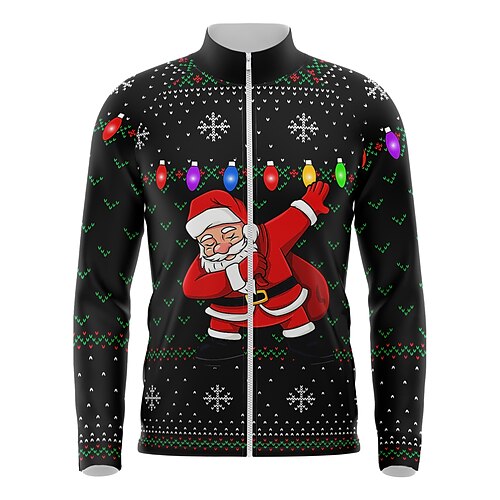 Men's Cycling Jersey Long Sleeve Bike Top with 3 Rear Pockets Ugly Christmas Funny Christmas Mountain Bike MTB Road Bike Cycling Breathable Quick Dry Moisture Wicking Reflective Strips Black
Men's Cycling Jersey Long Sleeve Bike Top with 3 Rear Pockets Ugly Christmas Funny Christmas Mountain Bike MTB Road Bike Cycling Breathable Quick Dry Moisture Wicking Reflective Strips Black