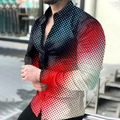 Per uomo Camicia Camicia grafica A pois Color Block Geometria Colletto italiano visibile Blu Giallo Blu Reale Rosso Nero Informale Giornaliero Manica lunga Collage Bottone giù Abbigliamento Boho
Per uomo Camicia Camicia grafica A pois Color Block Geometria Colletto italiano visibile Blu Giallo Blu Reale Rosso Nero Informale Giornaliero Manica lunga Collage Bottone giù Abbigliamento Boho