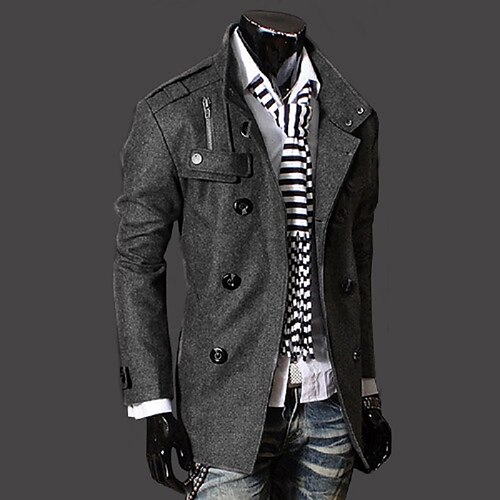 Herre Vinterfrakk Peacoat Trenchcoat Gate Virksomhet Vinter Høst Polyester Hold Varm Pustende Yttertøy Klær Fritid Helfarge Lomme Høy krage Dobbeltkneppet
Herre Vinterfrakk Peacoat Trenchcoat Gate Virksomhet Vinter Høst Polyester Hold Varm Pustende Yttertøy Klær Fritid Helfarge Lomme Høy krage Dobbeltkneppet