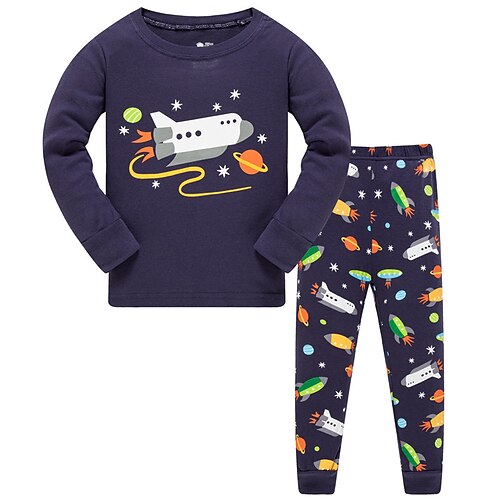 Bambino Da ragazzo 2 pezzi Pigiami Manica lunga Blu marino Stampa Autunno Attivo Al coperto 2-8 anni / Essenziale / Cotone
Bambino Da ragazzo 2 pezzi Pigiami Manica lunga Blu marino Stampa Autunno Attivo Al coperto 2-8 anni / Essenziale / Cotone