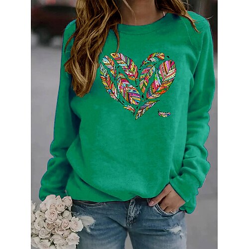 Women's Hoodie Sweatshirt Pullover Casual Valentine's Day Green Black Gray Graphic Heart Loose Fit Daily Round Neck Long Sleeve S M L XL XXL
Women's Hoodie Sweatshirt Pullover Casual Valentine's Day Green Black Gray Graphic Heart Loose Fit Daily Round Neck Long Sleeve S M L XL XXL