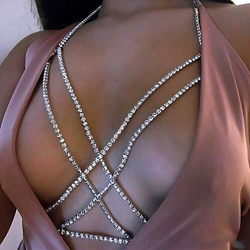 Women's Body Jewelry 80 cm Body Chain Cubic Zirconia Silver / Gold Geometric Stylish / Simple / Vintage Rhinestone / Alloy Costume Jewelry For Street / Daily / Club Summer
Women's Body Jewelry 80 cm Body Chain Cubic Zirconia Silver / Gold Geometric Stylish / Simple / Vintage Rhinestone / Alloy Costume Jewelry For Street / Daily / Club Summer
