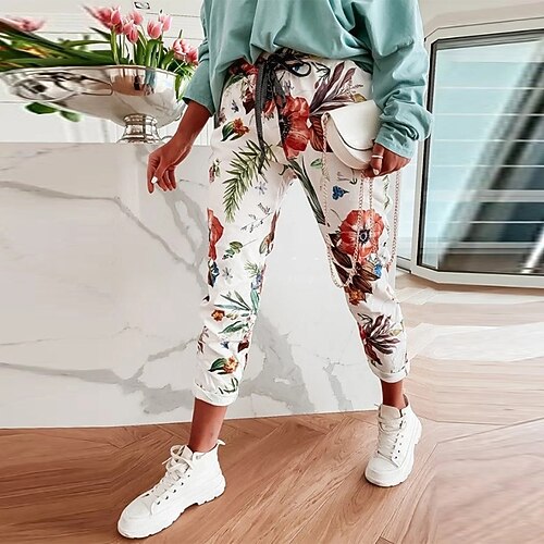 Women's Chinos Slacks Green Pink Red Mid Waist Fashion Streetwear Casual Weekend Print Micro-elastic Short Comfort Flower / Floral S M L XL
Women's Chinos Slacks Green Pink Red Mid Waist Fashion Streetwear Casual Weekend Print Micro-elastic Short Comfort Flower / Floral S M L XL