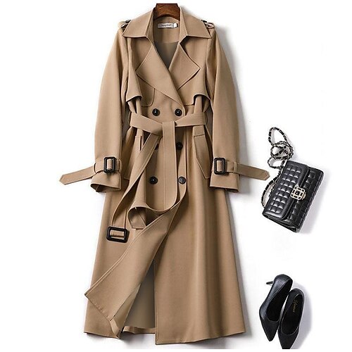 Women's Trench Coat Daily Fall Winter Long Coat Regular Fit Warm Fashion Classic Jacket Long Sleeve Plaid Lace up Blue Camel / Spring / Work / Patchwork
Women's Trench Coat Daily Fall Winter Long Coat Regular Fit Warm Fashion Classic Jacket Long Sleeve Plaid Lace up Blue Camel / Spring / Work / Patchwork