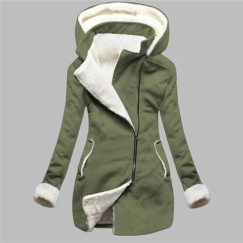 Women's Parka Casual Jacket Hoodie Jacket Windproof Warm Outdoor Street Daily Going out Pocket Zipper Hoodie Active Sports Casual Solid Color Regular Fit Outerwear Long Sleeve Winter Fall Green Black
Women's Parka Casual Jacket Hoodie Jacket Windproof Warm Outdoor Street Daily Going out Pocket Zipper Hoodie Active Sports Casual Solid Color Regular Fit Outerwear Long Sleeve Winter Fall Green Black