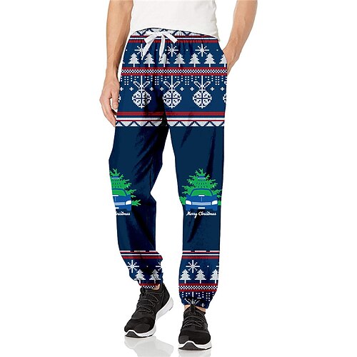 Men's Christmas Pants Sweatpants Pants Trousers Trousers 3D Print Elastic Drawstring Design Graphic Tree Outdoor Sports Full Length Christmas Casual Daily Sports Fashion Navy Blue Micro-elastic
Men's Christmas Pants Sweatpants Pants Trousers Trousers 3D Print Elastic Drawstring Design Graphic Tree Outdoor Sports Full Length Christmas Casual Daily Sports Fashion Navy Blue Micro-elastic