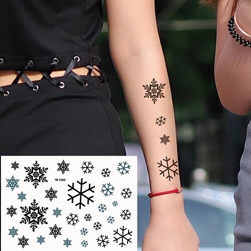 5 Pcs Snowflake Tattoo Sticker Lasting Waterproof Personality Retro Art Girl Gothic
5 Pcs Snowflake Tattoo Sticker Lasting Waterproof Personality Retro Art Girl Gothic