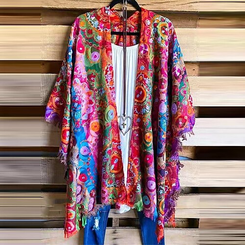 Women's Jacket Casual Jacket Regular Print Coat Fuchsia Casual Street Fall Open Front Open Front Regular Fit S M L XL XXL 3XL
Women's Jacket Casual Jacket Regular Print Coat Fuchsia Casual Street Fall Open Front Open Front Regular Fit S M L XL XXL 3XL